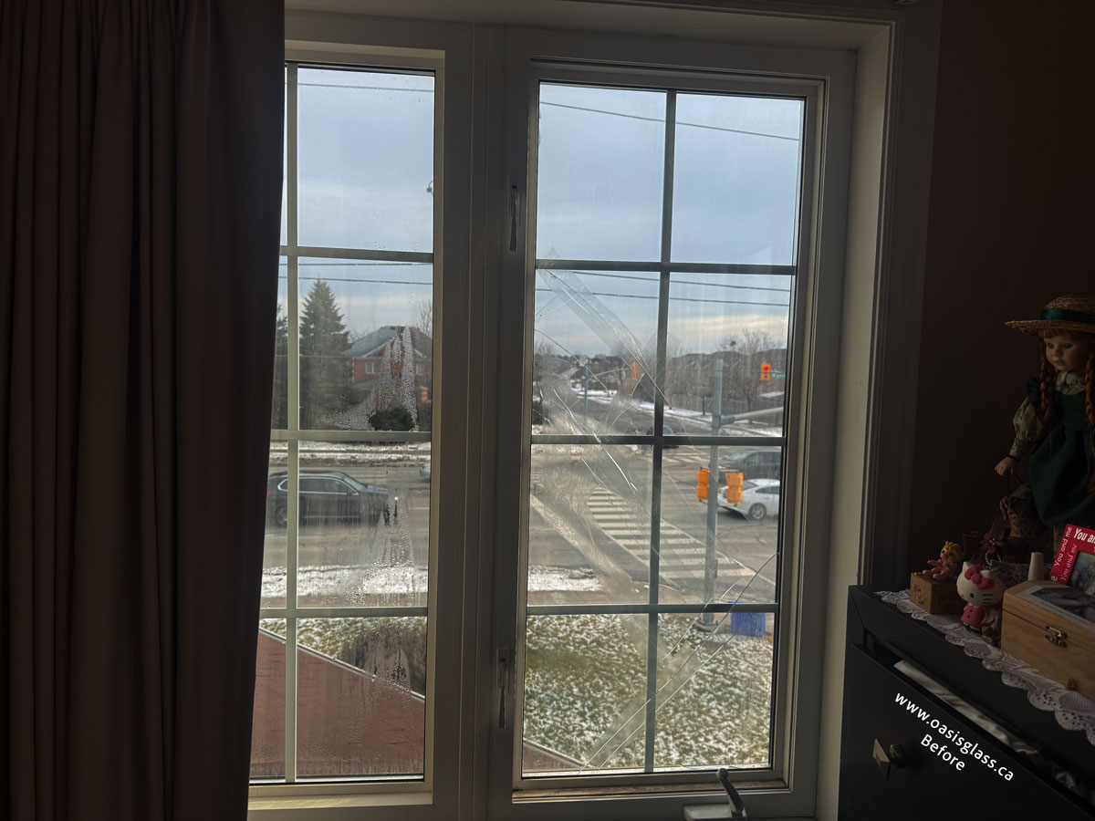 Window Glass Replacement Brampton Before
